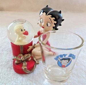 1999 Betty Boop Snow Globe & Shot Glass Westland Giftware 6801 - Picture 1 of 6