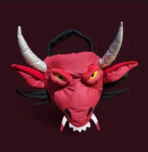 Lillian Vernon Hollywood Plush Trick Or Treat Bag Red Dragon Halloween Rare. - Picture 1 of 6