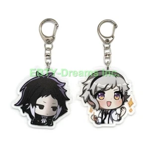 Set of 2 Bungou Stray Dogs Anime Acrylic Keychain Akutagawa, Atsushi Nakajima v3 - Picture 1 of 2