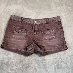 Roxy Women's Corduroy Chino Shorts Brown Size 7 Button Closure Casual Summer - Picture 1 of 9