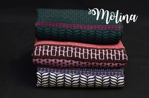 0,5m Viskosewebware Molina by Bienvenido Colorido, petrol 100749 (16,60 EUR/m) - Bild 1 von 4