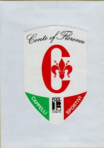 ADESIVO VINTAGE STICKER kleber CAPPELLI SPORTIVI CONTE OF FLORENCE - Foto 1 di 1