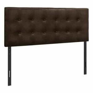 Bed Headboard Only Full Size Bedroom Upholstered Pu Leather Look Brown - Picture 1 of 4