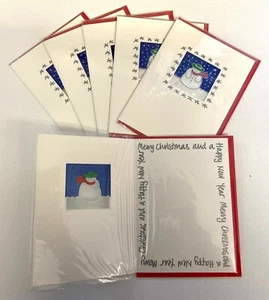 Gallery Five Merry Christmas Snowman Card Set (no. 1.102) 6 Xmas Cards - Picture 1 of 1
