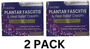2er Pack Cogurei Plantarfasziitis & Fersenentlastung Creme sofortige Linderung 1,7 flüssige Unzen - Bild 1 von 6