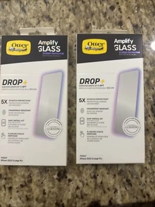 2 PACK OtterBox Apple iPhone 14 Pro Max Screen Protector - Amplify Antimicrobial - Picture 1 of 5