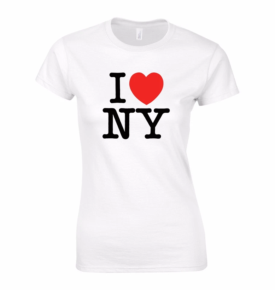 Ladies fit I Love New York T Shirt - I Heart NY Tee - Image 1 of 1