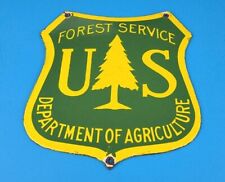 VINTAGE FOREST SERVICE PORCELAIN DEPT OF AGRICULTURE ENTRANCE SERVICE US SIGN