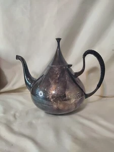 REED & BARTON DIMENSION SILVERPLATE COFFEE POT No. 1500 MID CENTURY MCM TEA - Picture 1 of 13