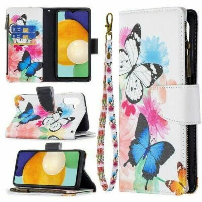Butterfly Wallet Phone Case For iPhone Samsung Xiaomi Redmi OPPO Motorola Huawei - Image 1 of 4