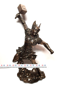 12" Posąg Thora z młotkiem 💥 Rzeźba Wikingowie Mitologia 💥 Veronese Design