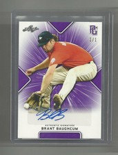 2021 Leaf Perfect Game National Showcase BRANT BAUGHCUM Autograph Serial # 1/1
