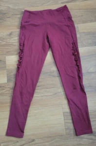 Victoria's Secret Sport Mujer Knockout Leggings Rojo con Malla Pequeño 26” Entrepierna - Imagen 1 de 3