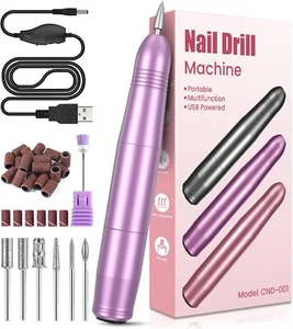 Electric Nail Files, Professional Drill for Acrylic Nails Gel, Purple - Picture 1 of 13