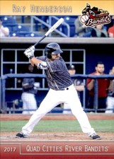 2017 Quad Cities River Bandits Grandstand #12 Ray Henderson Orange California CA