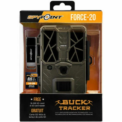 Spypoint FORCE 20 Trail Nature Camera 20 Meg + FREE 16Gb SDHC +  USB Reader (UK) - Image 1 of 4