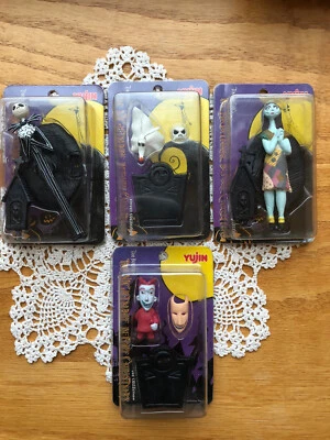 Yujin Disney Nightmare Before Christmas Figures SET, Jack,Sally,Zero & Kid/PKG. - Image 1 of 2