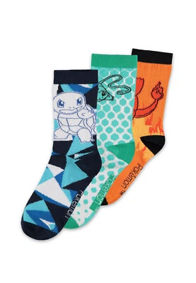 POKEMON Character Set Crew Socks (3 Pack), Unisex - CR834547POK