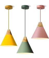 KCO Lighting Modern Cone Pendant Light 3-Pack Nordic pink/green/yellow - New