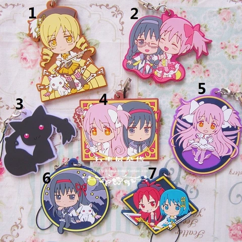 Puella Magi Madoka Magica Anime Rubber Strap Charm Keychain Keyring Ichiban Kuji Cover