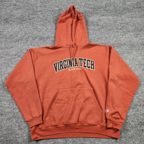 CHAMPION  Men's Adult XL Orange Pullover Hoodie Sweatshirt Virginia Tech Hokies Cover