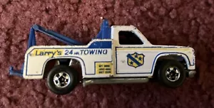 Hot Wheels Ramblin’ Wrecker 1974 Larry’s remolque 24 horas blanco vintage HK - Imagen 1 de 9