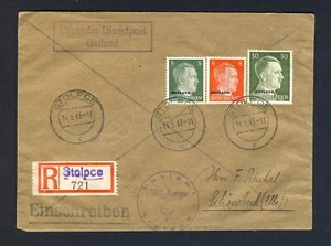 Poland 1943 Registered Cover  Stolpce - Picture 1 of 2
