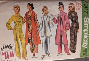 Vintage 1970s Simplicity EasySew 9071 Two Lengths Long Vest  JUMPSUIT Sz 12 - Picture 1 of 3