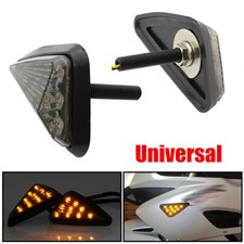 Universal Motorcycle LED Turn Signal Light DRL Taillights Triangle Corner Light