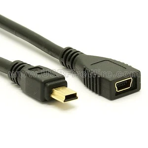 USB 2.0 Mini-B Extension Cable - Picture 1 of 1