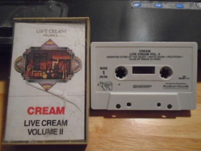 RARE OOP Cream CASSETTE TAPE Live Cream volume II ERIC CLAPTON Ginger Baker 1972 - Image 1 of 2