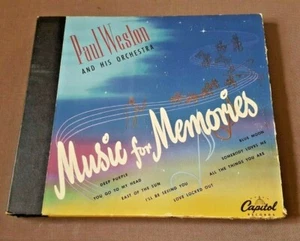 Paul Weston and his Orchestra Music for Memories Capitol Records BD 37 78 RPM - Imagen 1 de 6