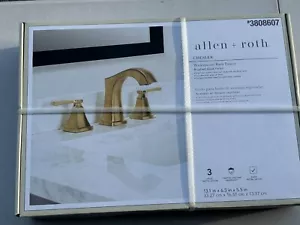 Grifo de lavabo de baño Allen + Roth Chesler oro cepillado amplio 3808607 - Imagen 1 de 2