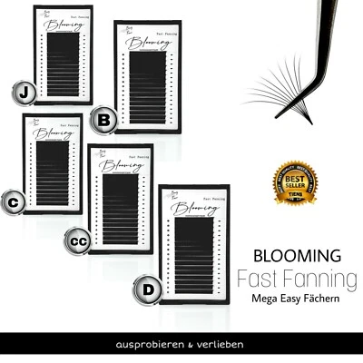 EASY FAN LASHES♡ selbstfächernde Wimpern♡ EASY PEEL♡ SOFT BLACK♡ Volumen Wimpern - Bild 1 von 4