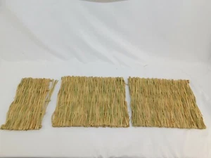 Grass Mat Small Animal Chew Toy Woven 3 Mats Set - Picture 1 of 4