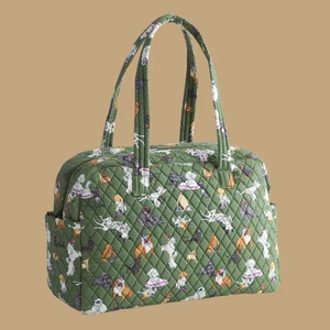 New Vera Bradley Weekender Travel Luggage Bag Dog Park Green - Picture 1 of 8