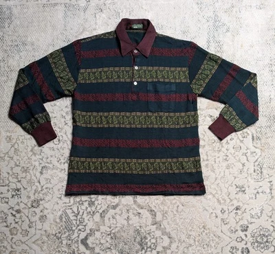 Camisa Hilton 100 de Colección Años 90 Cuello Manga Larga Para Hombre Estampada Pequeña Foto 1 de 4