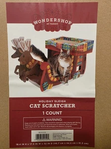 Holiday Sleigh CAT SCRATCHER. New - Picture 1 of 3