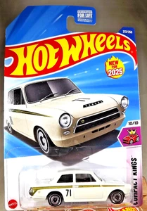 2025 Hot Wheels #213 Compact Kings 10/10 LOTUS CORTINA Off-White w/Chrome AD Sp - Picture 1 of 5