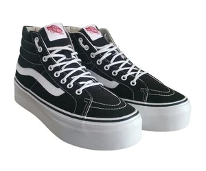 Vans Old Skool Sk8 Hi Platform High Top - Black - Size 6 UK - Picture 1 of 7