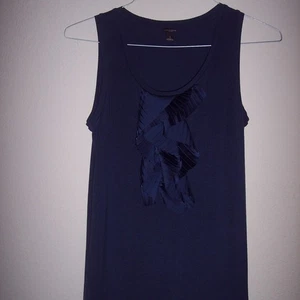 Ann Taylor Navy Blue Sleeveless Blouse Size S - Picture 1 of 6