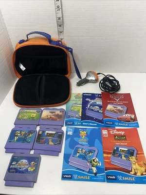 VTech V Smile Cyber Pocket VSmile Carrying Case, Charger and 5 games w/booklets - Image 1 of 4