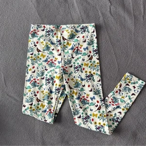 Tea Collection Girl's Bird Butterfly Printed Cotton Leggings Size 7 - Picture 1 of 8