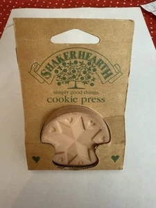 Shaker Hearth Cookie Press 2" Star And Hearts - Picture 1 of 4