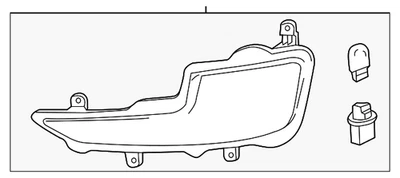 Lámpara de señal de giro delantera del lado del pasajero GM 22810494 genuina Foto 1 de 4