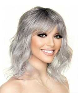 MUSE SERIES BREEZY WAVEZ WIG | Rene of Paris | HIGH HEAT OK | FROZEN SAPPHIRE - Picture 1 of 12