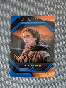 2024 Topps Chrome Dune - Paul Atreides Adversaries Blue Refractor /75 Chalamet - Picture 1 of 2