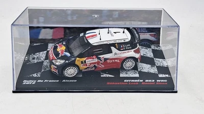 DIE CAST 1/43 " CITROEN DS3 WRC - LOEB/ELENA - RALLYE DE FRANCE  ALSACE 2012 ... - Immagine 1 di 2