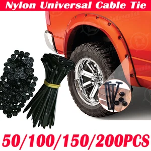 50-500pcs Nylon Universal Cable Tie Buckle Self-Locking Nylon Zip Ties Holder - Picture 1 of 24
