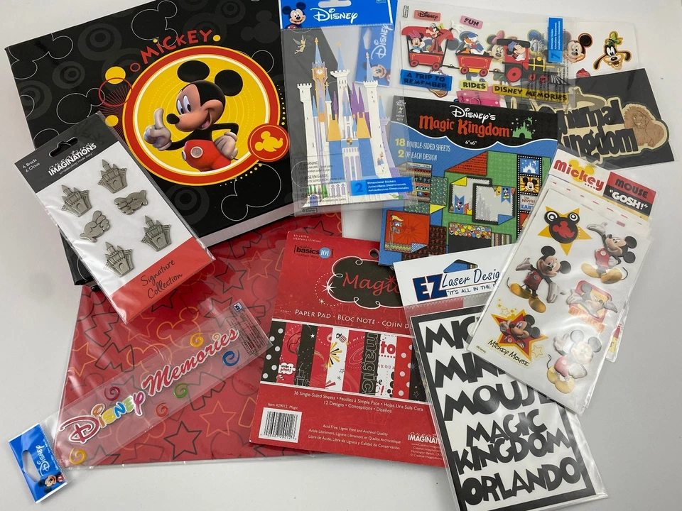 Lote de álbumes de recortes Disney, 3 variaciones, pegatinas, papel, troquelados, álbumes, estampillas Foto 1 de 3